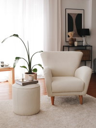 Atelier Del Sofa Sillón Orejero Teddy Blanco